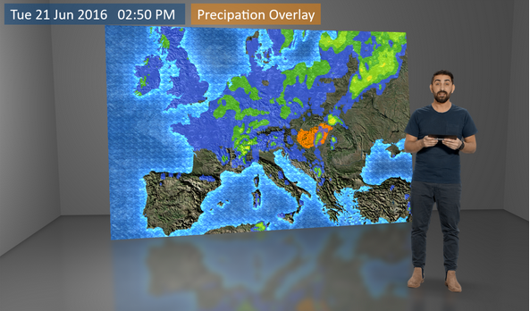 Aximmetry's Meteo plugin forecast example 9